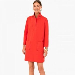 Chic Red Long-Sleeve Dress
